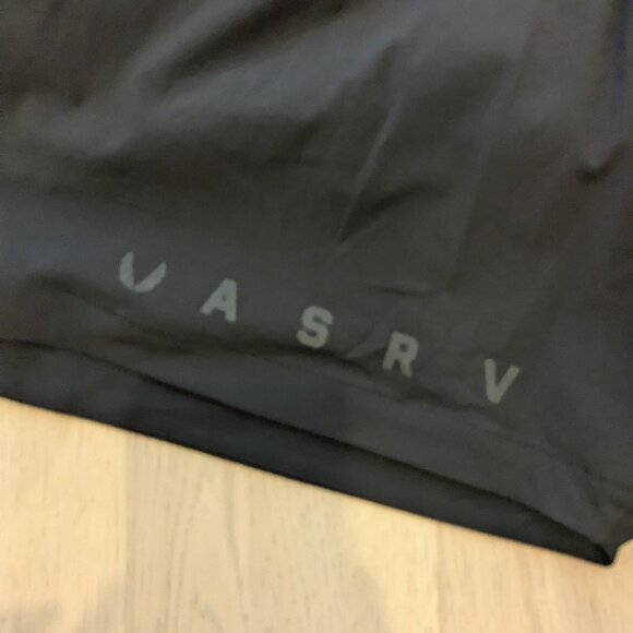 ASRV Sportswear Ultralight 5" high split liner short, black/black, large, mens. - Picture 6 of 8